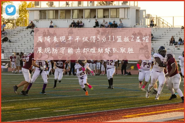 周琦表现平平仅得5分11篮板2盖帽展现防守能力却难助球队取胜